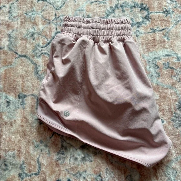 lululemon athletica Women's Light Pink Running Shorts - Picture 2 of 2